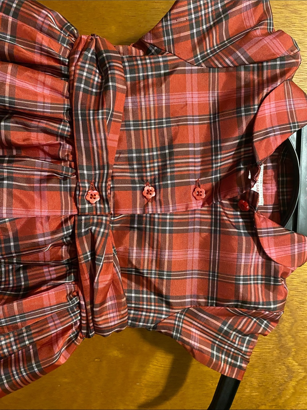 Baby Gap Reddish Pink Plaid Short-Sleeve Party Dress - Picture 8 of 14